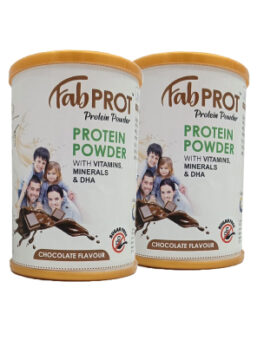 FabProt Protein Powder Chocolate Sugar Free Pack of 2